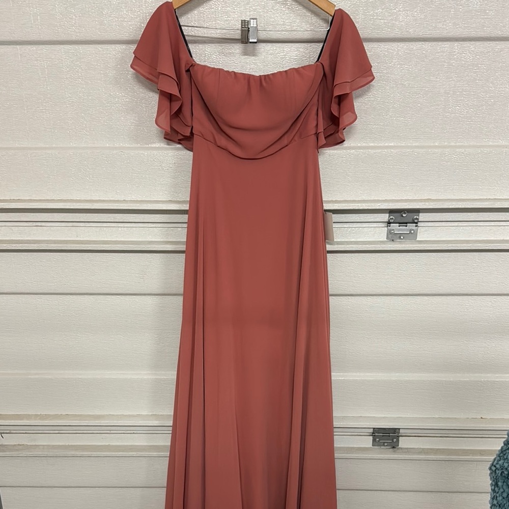 Elegant Off-Shoulder Pink Dress
